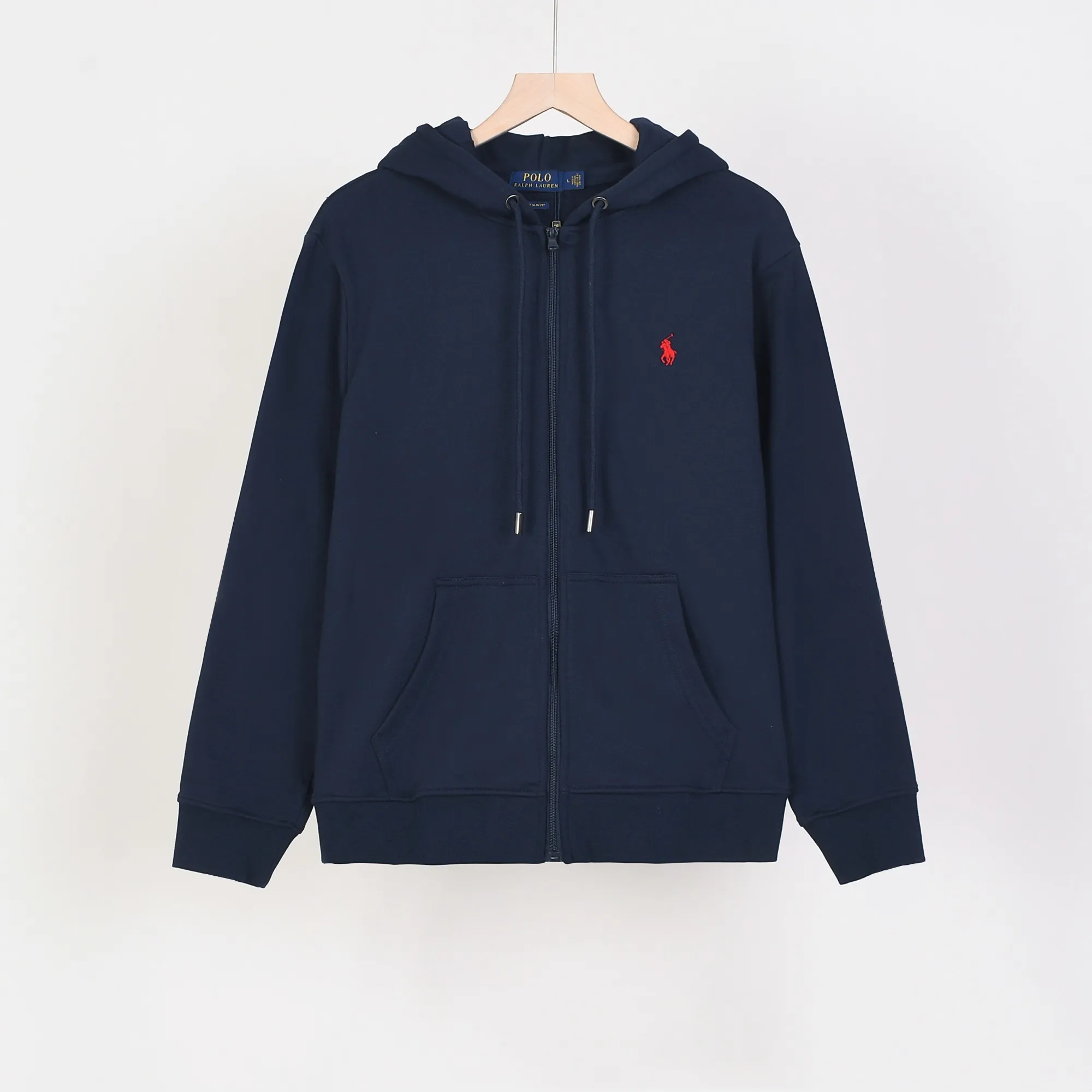 P296 #ralphlaurenpony hooded zipper sweatshirt jacket Color: black gray royal blue Size: M-XXL Fabric: 460g cotton terry